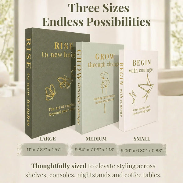 Decorative Books for Home Decor | Elevate Your Bookshelf Decor with Coffee Table Books (Fake Books Set of 3) | Faux Books for Decoration | Hollow Book Box with Hidden Storage | Decorative Storage Box4