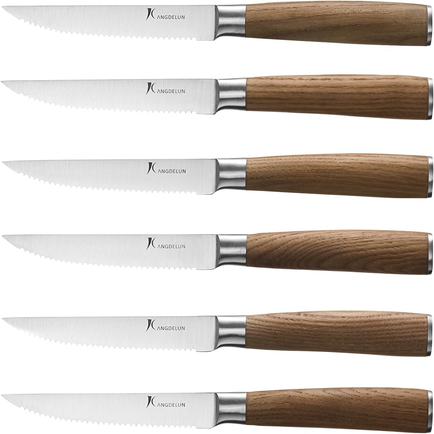 ultra-sharp-6-piece-steak-knife-set-4-5-serrated-blades-50cr15mov-high-carbon-stainless-steel-torrefied-brown-ash-wood-handles-magnetic-gift-box