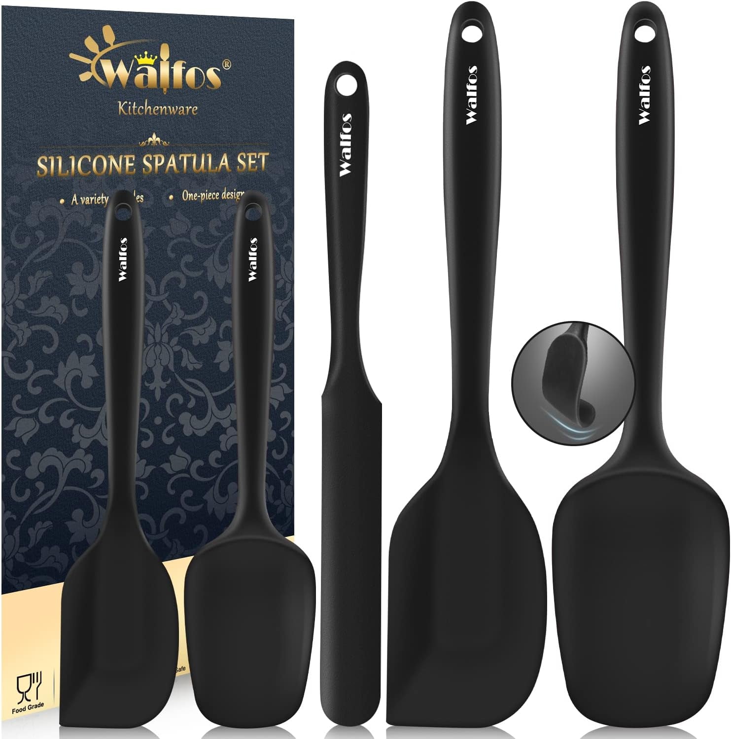 600-f-high-heat-resistant-silicone-spatula-set-of-5-food-grade-rubber-spatula-set-for-baking-cooking-mixing-bpa-free-non-stick-and-dishwasher-safe-black