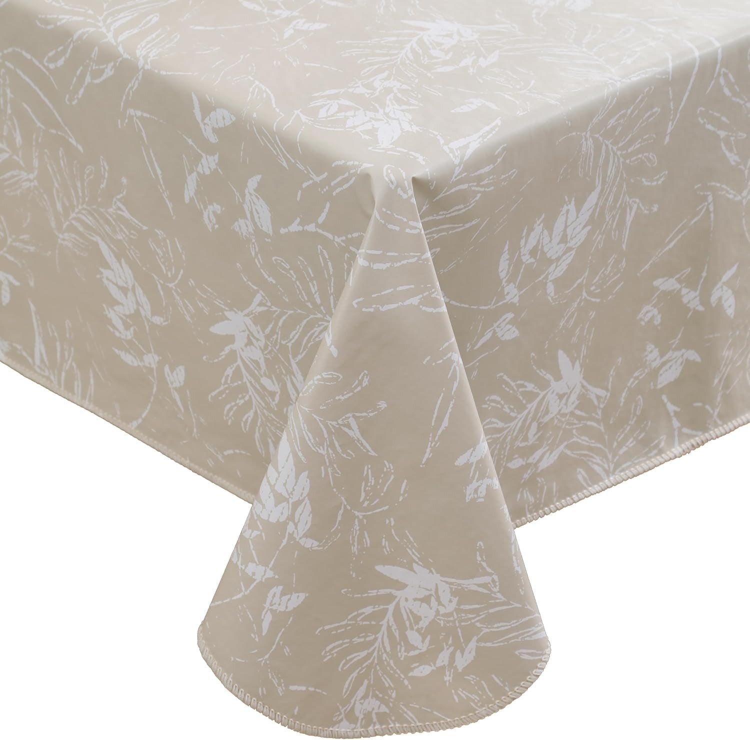 heavy-duty-vinyl-tablecloth-with-flannel-backing-waterproof-oil-proof-plastic-table-cloth-stain-resistant-wipeable-rectangle-or-square-table-cover-for-indoor-and-outdoor-beige-leaf-54x54-inch