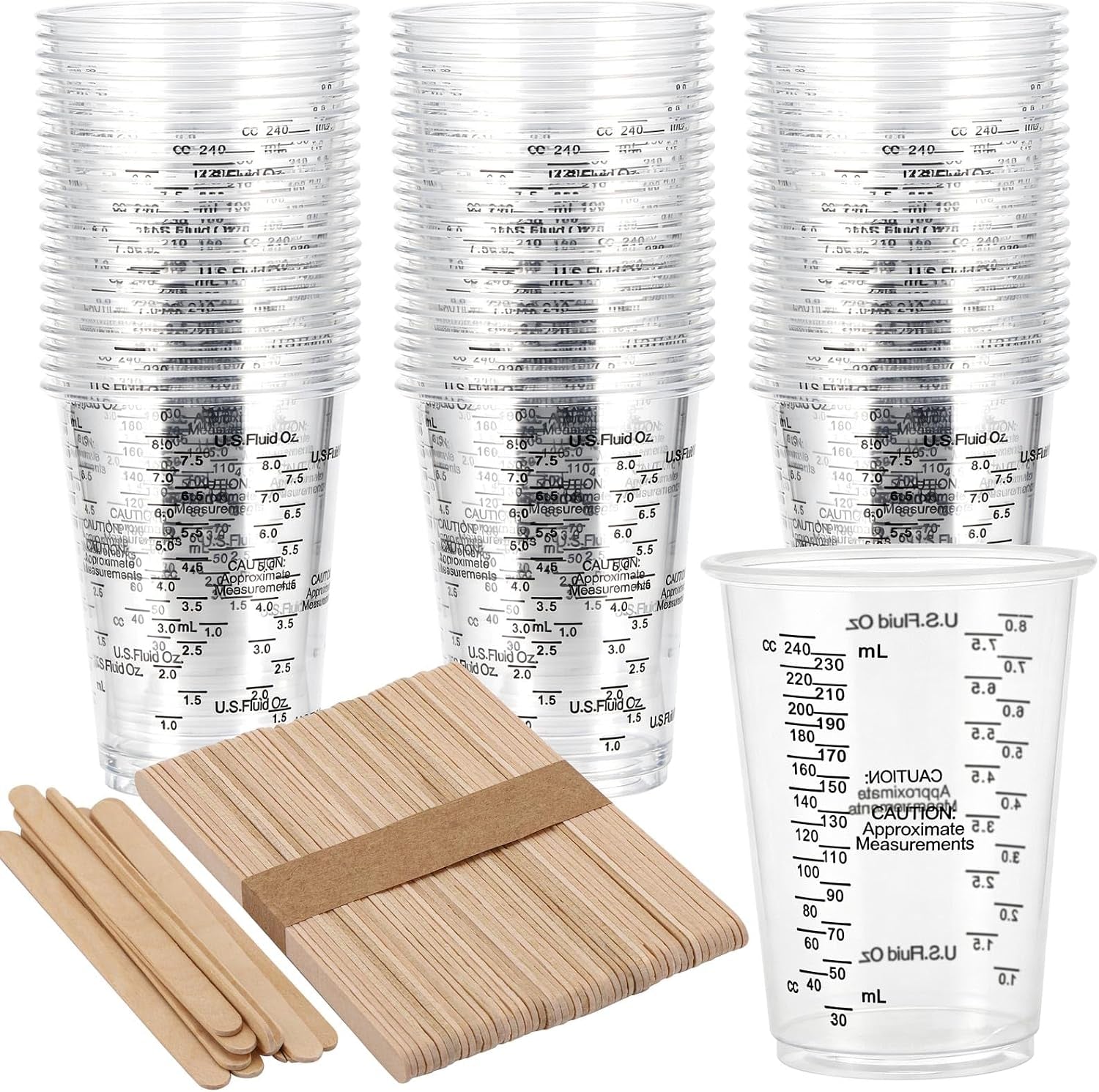 60-pcs-8oz-epoxy-resin-mixing-cups-disposable-plastic-measuring-cups