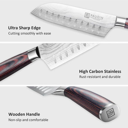 Santoku Knife, 5 Inch Chef Knife, Ultra Sharp Kitchen Knife3