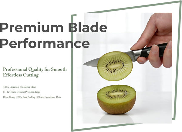 3.5 Inch Paring Knife, Sharp Forged German Stainless Steel Kitchen Knife, Full Tang Small Fruit Knife with Ergonomic Handle, Premium Classic Series with Elegant Gift Box4