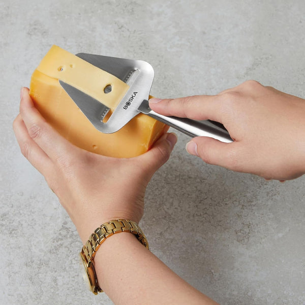 Boska Stainless Steel Cheese Slicer - Copenhagen for All Types of Cheese - Multi-Functional Cheese Slicer - Handheld Slicer - Silver Non-Stick - Dishwasher Safe - for Kitchen Cooking7
