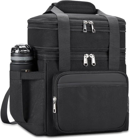 Lunch Bag & Lunch Box for Men Women - Large Double Deck Soft1