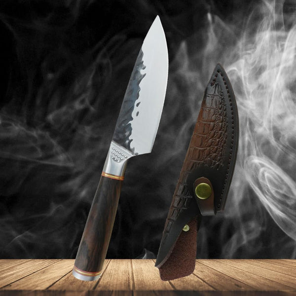Meat Cleaver, 5 Inch Utility Knife Forged Steel 5Cr15Mov Blade, Kitchen Chef Cooking Knives Meat Fruit Fishi Slicer with Sheath3