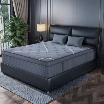 Queen Mattress, 12 Inch Queen Size Mattresses in a Box,Hotel-Level Luxury Upgraded Cooling Gel Memory Foam Upgraded Pocket Springs, Relieve Back Waist Pain, Zoned Support Medium Firm,365-Night Trial1