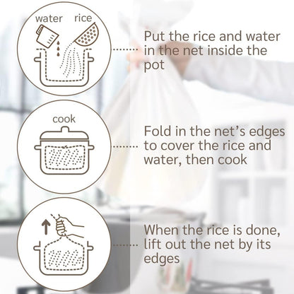 Japanese Rice Cooker Net Sushi Rice Net Mesh Polyester Napkin Reusable Made in Japan (L Size (40"X40")) White2