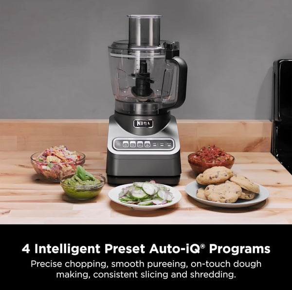 Ninja BN600 Professional plus Food Processor, 850 Watts, 3 Functions for Chopping, Slicing & Dough with 9-Cup Processor Bowl, 3 Blades, Food Chute & Pusher, Silver5