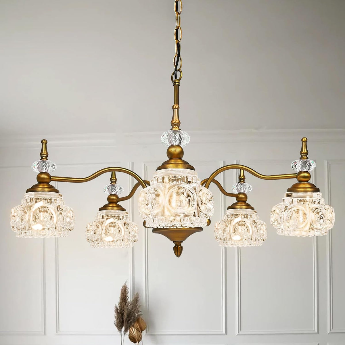 gold-brass-chandelier-5-light-vintage-crystal-glass-pendant-fixture