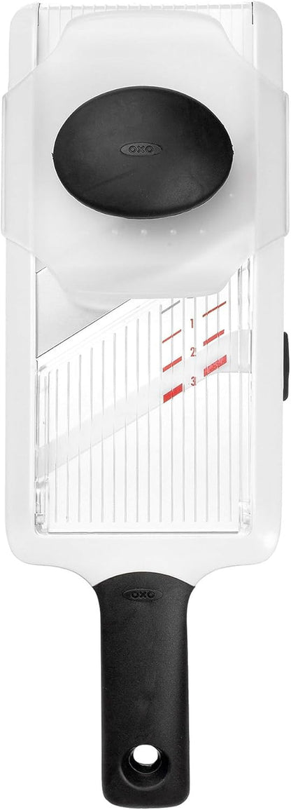 OXO Good Grips Handheld Mandoline Slicer with Non-Slip Handle for Kitchen | Adjustable Thickness Settings, Hand Guard Included, Slice Vegetables and Fruit, Easy-Clean Design, Non-Slip Grip4