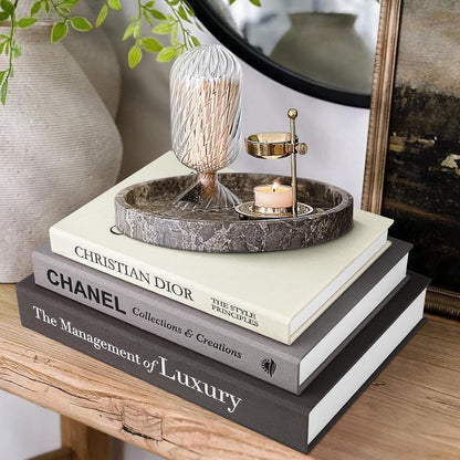 Decorative Books Set of 3, Black-Gray-Beige-Luxury | Coffee Table Home Decor, Living Room Decoration, Photo Storage, Keepsake Box1