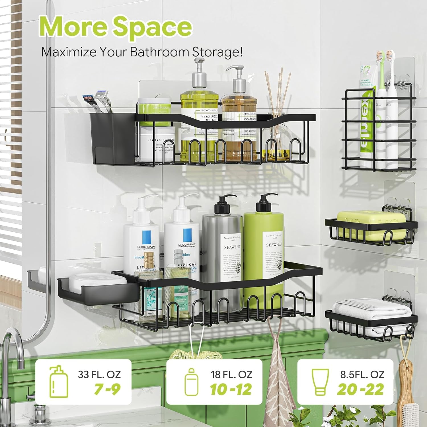 adhesive-shower-caddy-5-pack-large-capacity-shower-shelves