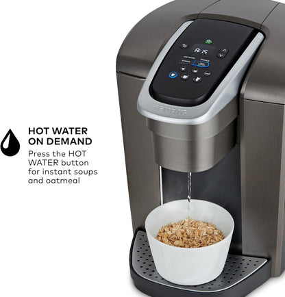 K-Elite Single Serve K-Cup Pod Coffee Maker, with Strength and Temperature Control, Iced Coffee Capability, 8 to 12Oz Brew Size, Programmable, Brushed Slate | Strength, Temperature Control, Iced Coffee Capability, 8 to 12Oz Brew Size, Programmable6