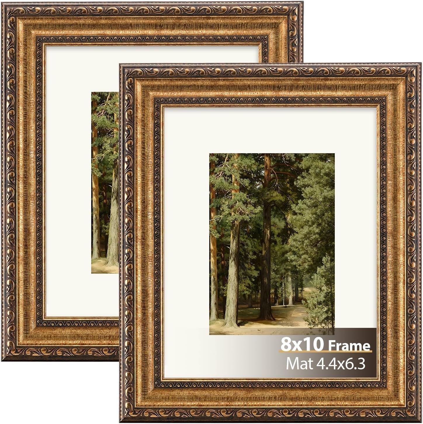 8x10-picture-frame-gold-2-pack-antique-wall-vintage-picture-frames