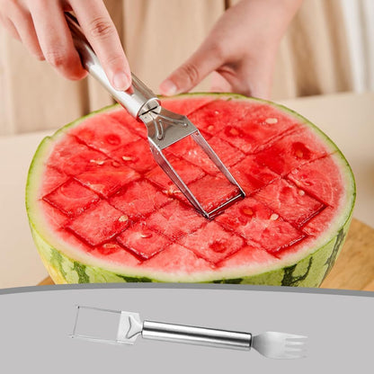 1Pcs Stainless Steel 2-In-1 Watermelon Fork Slicer for Home Kitchen5