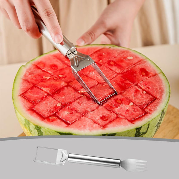 1Pcs Stainless Steel 2-In-1 Watermelon Fork Slicer for Home Kitchen5