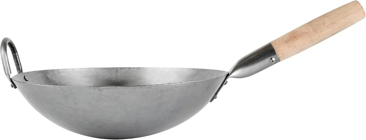 carbon-steel-wok-1-pack-of-12-inch-heavy-duty-stir-fry-pan-silver-hand-hammered-wok-efficient-maneuvering-steel-helper-handle-uniform-heat-distribution-asian-cooking