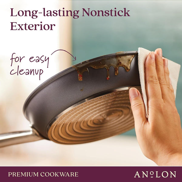 Accolade Forged Hard Anodized Nonstick Pots & Pans - Induction Cookware Set - 12 Piece - Moonstone Gray7