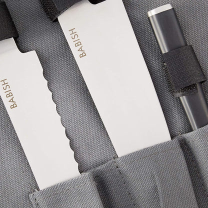 German High-Carbon 1.4116 Steel Cutlery Knife Set, 3-Piece (Chef, Bread, & Pairing Knive) W/Kitchen Knives Roll5