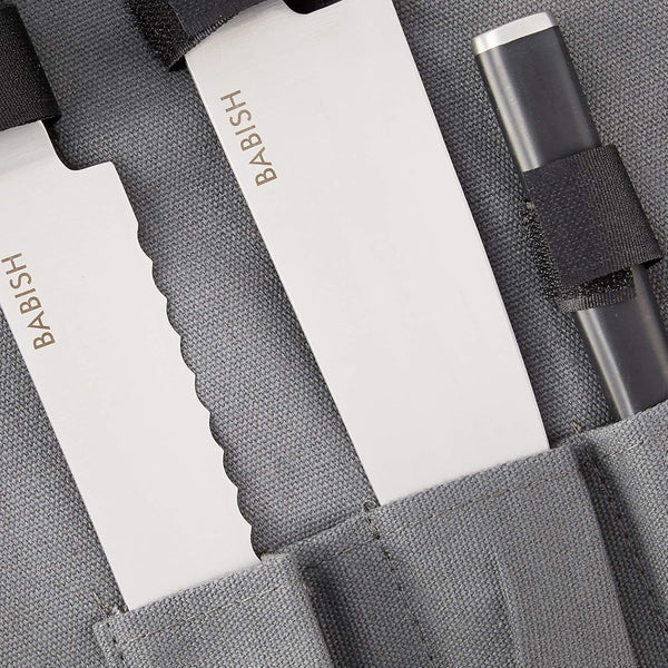 German High-Carbon 1.4116 Steel Cutlery Knife Set, 3-Piece (Chef, Bread, & Pairing Knive) W/Kitchen Knives Roll5