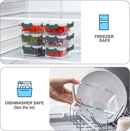 10 Packs 22 Oz Glass Meal Prep Containers, Gray4