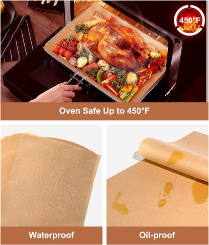 Unbleached Parchment Paper Baking Sheets, 9X13In Precut Non-Stick Quarter Sheet Liners for Baking, Grilling, Air Fryer, Steaming-70 Sheets Heavy Duty Parchment Sheets for Bread,Cake, Cookies4