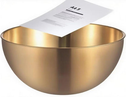 Stainless Steel Salad Bowls Set of 2 Mixing Bowl with Measurement Markings, 4.23 Quart Gold Serving Bowls for Mixing, Cooking, Baking, Prepping and Home Kitchen5