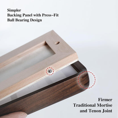 11X14 Picture Frame, Solid Walnut Wood Frame,Matted to 8X10 Photos4