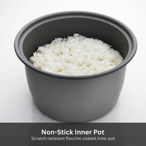 JNP-1800-LF 10 Cup Capacity White Rice Cooker with Non-Stick Inner Pot, Retractable Power Cord, and Keep Warm up to 12 Hours (Flower)3