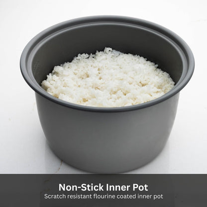 JNP-1000-LF 5.5 Cup Capacity White Rice Cooker with Non-Stick Inner Pot, Retractable Power Cord, and Keep Warm up to 12 Hours (Flower)3