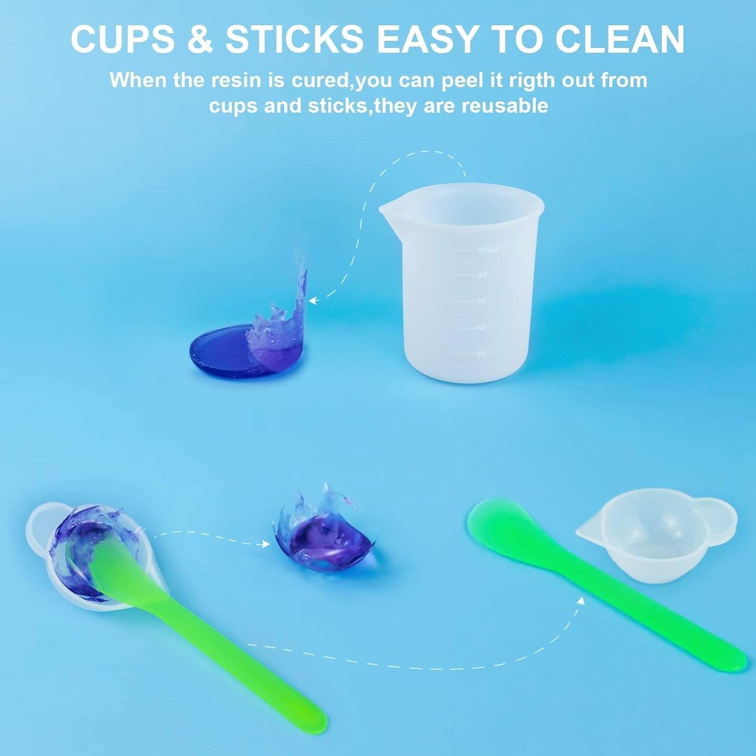 silicone-measuring-cups-tool-kit-for-resin-non-stick-250-100ml-epoxy-mixing-cups-reusable-resin-supplies-with-silicone-mat-stir-sticks-pipettes-cups-for-molds-jewelry-making