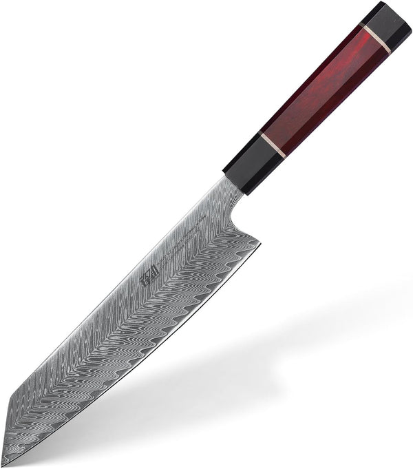 9 Inch Kiritsuke Knife, Versatile Japanese Chef Knife, Premium AUS-10 Damascus Steel Blade, Professional Kitchen Essential (Samurai Series)1