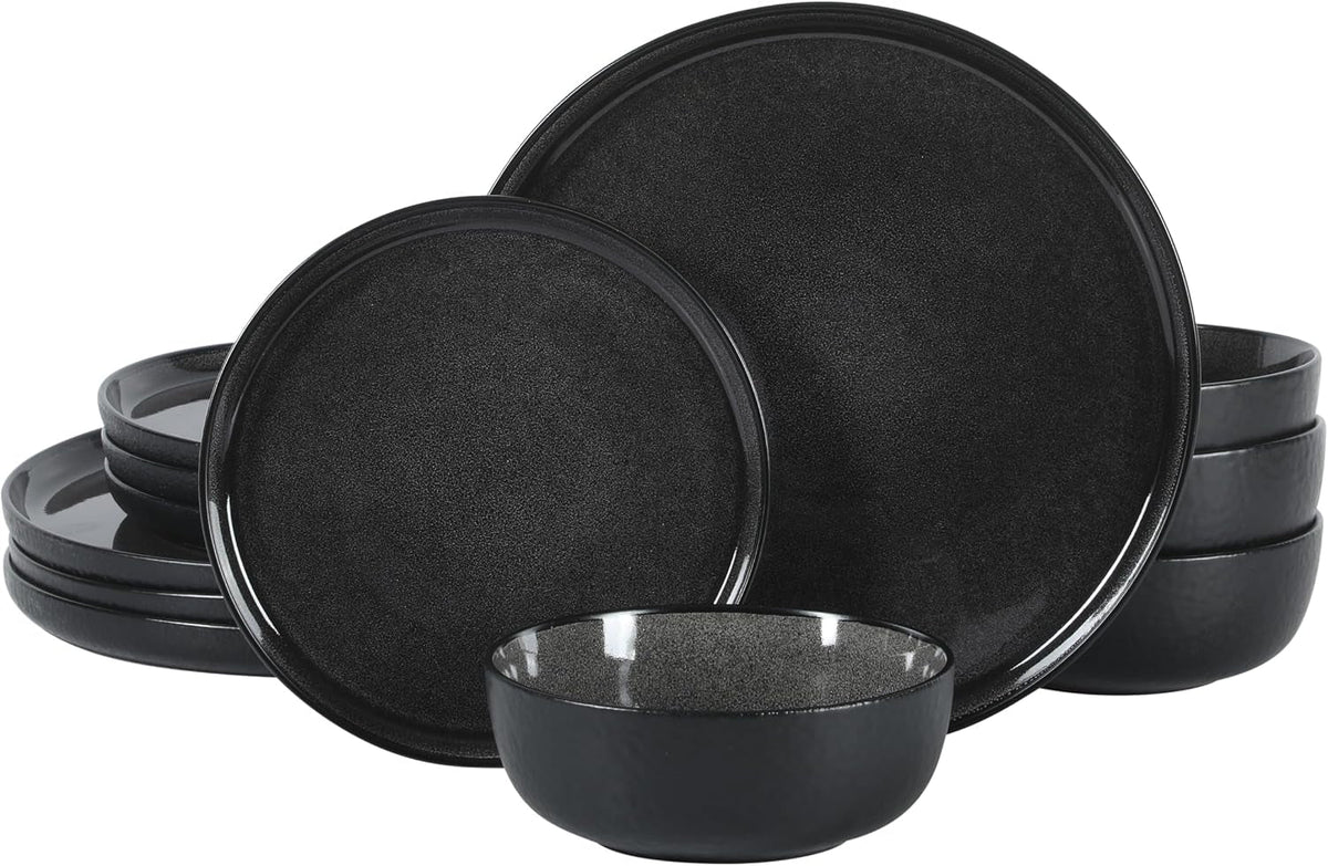 tahoe-sunset-12-piece-stoneware-reactive-glaze-service-for-4-ceramic-plates-and-bowls-dinnerware-set-black
