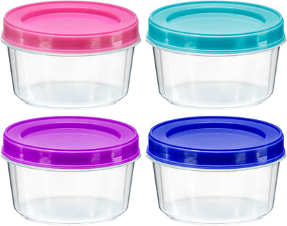 7 Oz Food Storage Containers, Multipurpose, Screw Lids (4 Pack)4