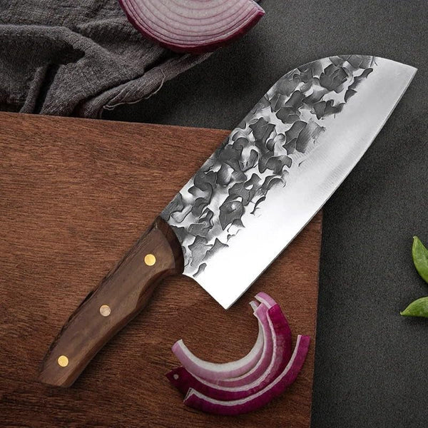 Meat Cleaver,Cleaver Knife 7 Inch Forged Meat Cleaver Kitchen Chef'S Knife Stainless Steel Butcher Boning Knife Wooden Handle Fish Knife Cooking Utility Tools, LAMAJIGA58446