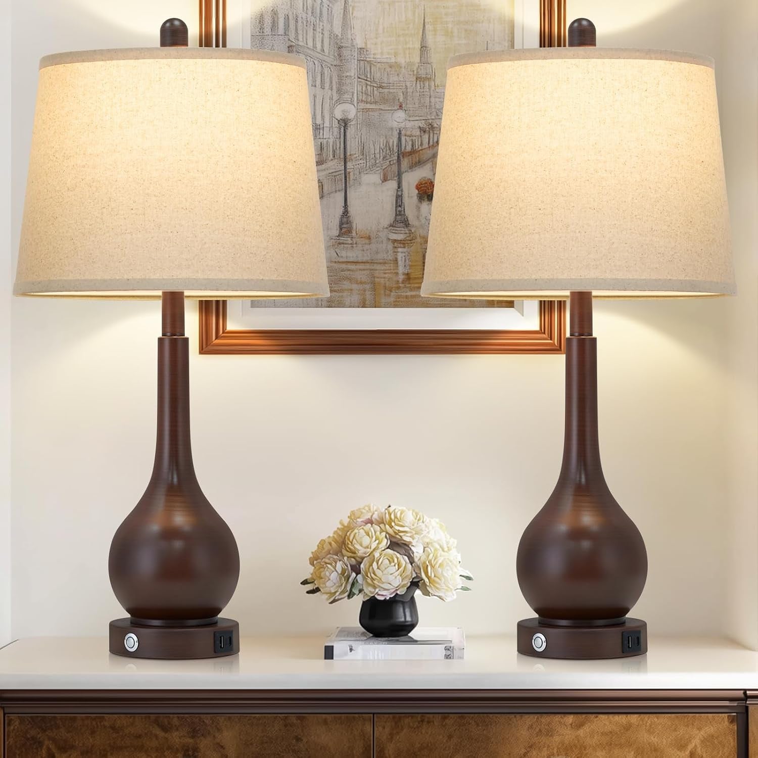 26-brown-table-lamps-set-of-2-touch-control-bedside-lamps-for-bedroom-nightstand-3-way-dimmable-farmhouse-lamp-for-living-room-with-charging-port-2-led-bulbs-included
