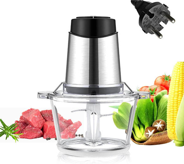 2L Food Processor & Meat Grinder 4 Bi-Level Blades Stainless Steel 220Vl (EU Plug Pro)1