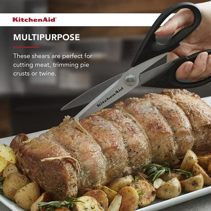 Kitchenaid All Purpose Kitchen Shears with Protective Sheath Durable Stainless Steel Scissors, Dishwasher Safe, Soft Grip Comfort Handle, 8.72 Inch, Black7