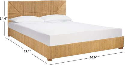 SAFAVIEH Couture Collection - Glenburg King Bed, Natural Woven Banana Stem & Wood Frame, Tropical Coastal Design, No Box Spring Needed (SFV1327A-K)3