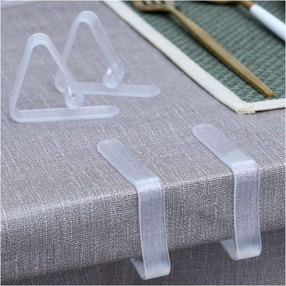 16PCS Clear Plastic Tablecloth Clips,Transparent Clear Tablecloth Clips, Plastic Table Cloth Hold down Clips Table Cloth Holder for Meeting Party Indoor Outdoor Events1