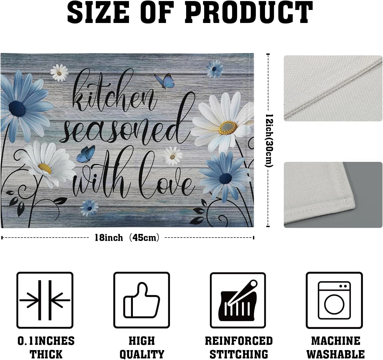 rustic-farmhouse-quote-placemat-set-of-4-12x18-inch-daisy-flowers-kitchen-seasoned-with-love-grey-linen-washable-table-mats-for-home-party-indoor-kitchen-dining-decoration