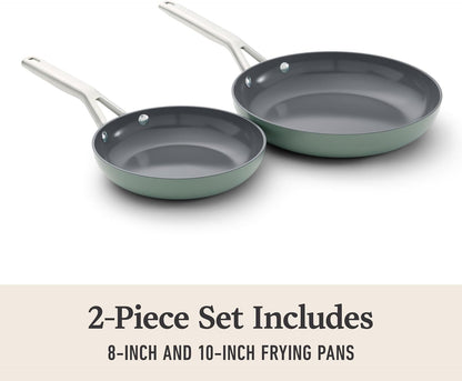 Calphalon® Ceramic Nonstick 8" and 10" Frying Pan Set, Silver Ash5