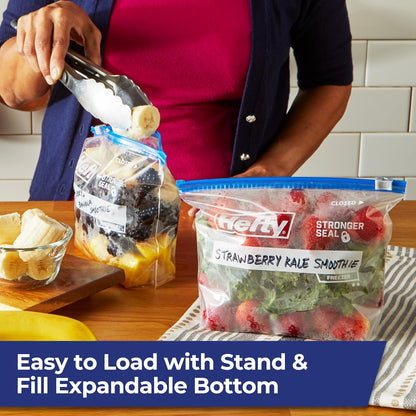Slider Freezer Bags, Quart Size, 74Ct6