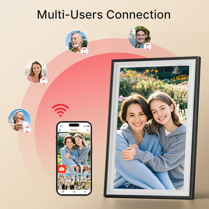 Frameo 10.1" Digital Picture Frame, Smart Wifi Digital Photo Frame with 1280X800 HD IPS Touch Screen 32GB Storage Auto-Rotate Wall Mounted, Share Photos/Videos from Phone Anywhere(Black&White)7