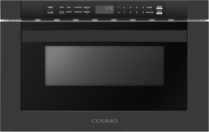 24 In. Haven Collection 1.2 Cu. Ft. Built-In Microwave Drawer, Matte Black |  COS-12MWDBK Touch Controls, 11 Power Levels, 1000W, Child Lock Function, Defrost Functions, Automatic Presets1
