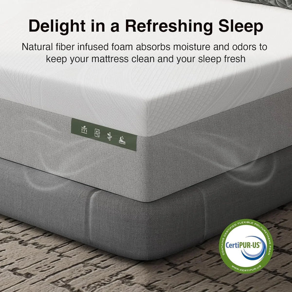 Bliss Cooling Queen Mattress, 14 Inch Gel Queen Memory Foam | Mattress in a Box with Cool-Touch Nylon Cover, Pain Relief & Spinal Support with Certipur-Us Certified Foam6