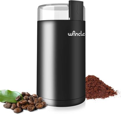 Electric Coffee Grinder, Spice Grinder, One Touch Coffee Mill for Beans, Spices and More, with Clean Brush Black1
