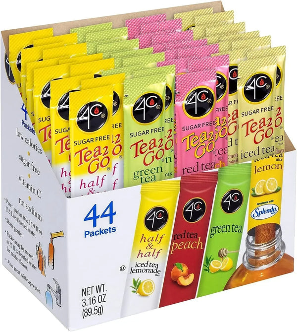 Powder Drink Mix Packets, Iced Tea Variety 1 Pack, 44 Count, Singles Stix on the Go, Refreshing Sugar Free Water Flavorings3
