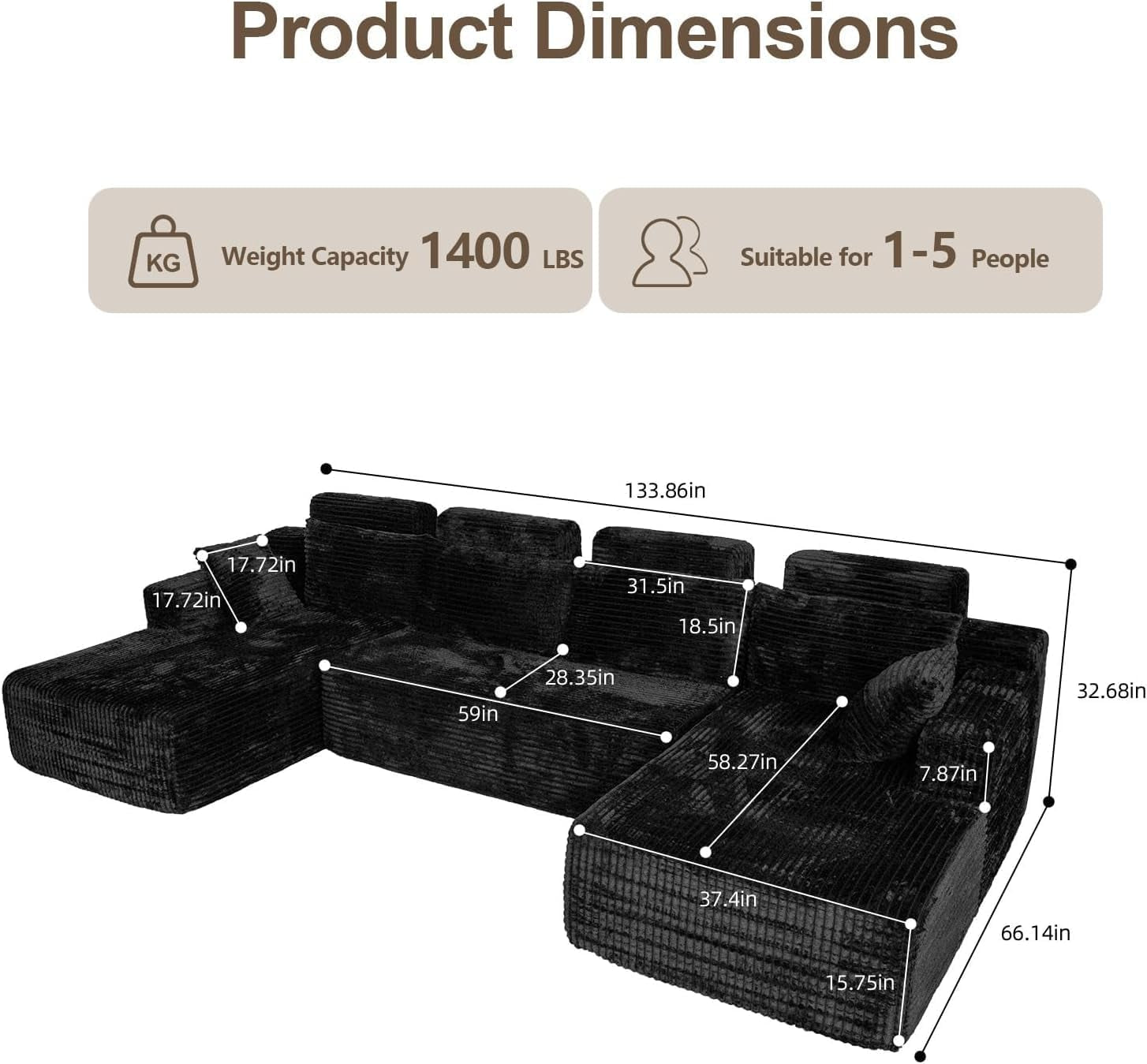 134-boneless-couches-for-living-room-modular-sectional-sofa-u-shaped-oversized-deep-seat-high-back-corduroy-no-assembly-modern-cloud-big-comfy-floor-couches-black